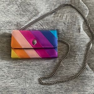 Kurt Geiger rainbow chained wallet